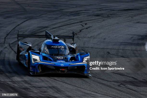 The Wayne Taylor Racing with Andretti Acura ARX-06 of Ricky Taylor, Filipe Albuquerque, Marcus Ericsson, and Brendon Hartley during the Rolex 24 At...