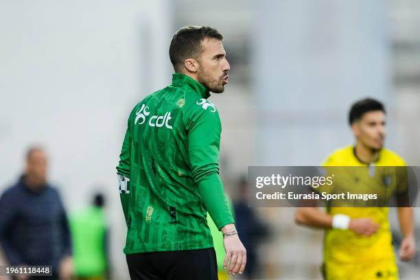 Moreirense Head Coach Tiago Barroso de Aguiar during the Liga Portugal Bwin match between Moreirense FC and FC Famalicao at Parque Joaquim de Almeida...