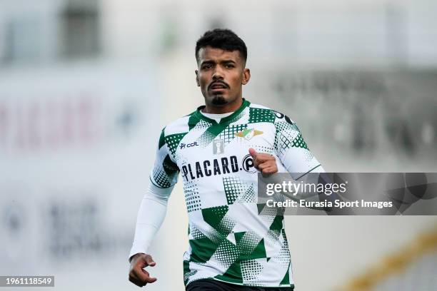 Vinicius Mingotti of Moreirense runs on the field during the Liga Portugal Bwin match between Moreirense FC and FC Famalicao at Parque Joaquim de...