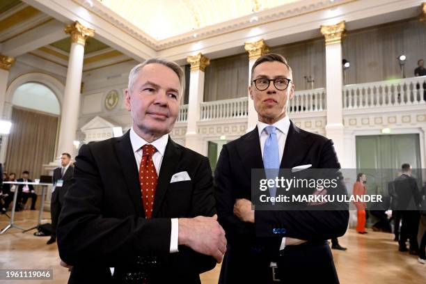 The two candidates with most preliminary votes, Finnish former foreign minister and candidate of the Green League Pekka Haavisto and Finnish former...