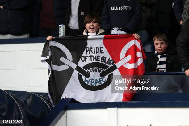 Young West Bromwich Albion fan with a Black Country Flag during the Emirates FA Cup Fourth Round match between West Bromwich Albion and Wolverhampton...