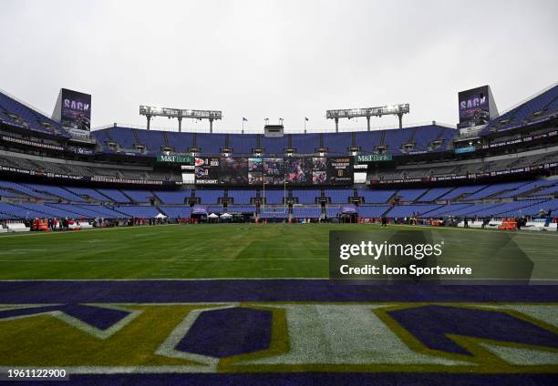 General view of M&T Bank Stadium in Baltimore, MD, prior to the Kansas City Chiefs game versus the Baltimore Ravens in the AFC Championship Game on...