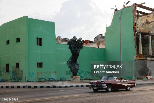 Primavera sculpture of Cubano Rafael San Juan in Havana, the capital of Cuba on January 21, 2024. Havana, the capital of Cuba, boasts a rich history...
