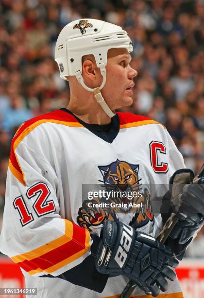 Olli Jokinen of Florida Panthers skates against the Toronto Maple Leafs during NHL game action on December 23, 2003 at Air Canada Centre in Toronto,...