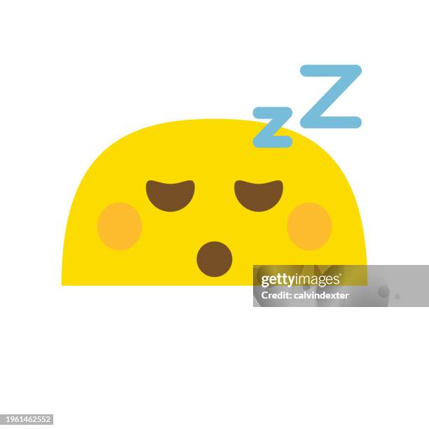 emoticon cute design - napping stock illustrations