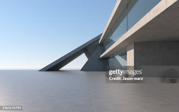 empty square front of modern architecture - building design stock pictures, royalty-free photos & images