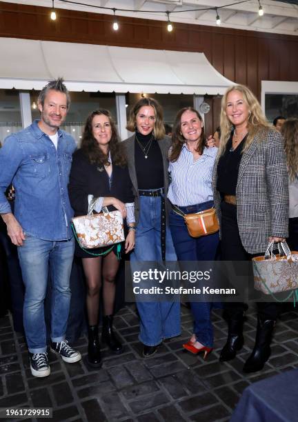 Co-Founder of MOTHER Tim Kaeding, Clare Vivier, Katie Aselton, Molly Shannon and Co-Founder of MOTHER Lela Becker attend the Clare V. X MOTHER Launch...