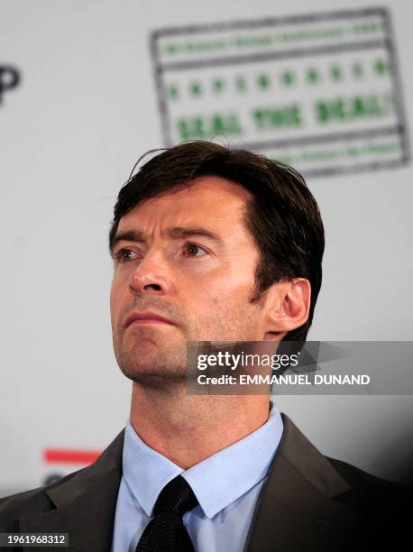 Actor Hugh Jackman attends the opening ceremony of Climate Week NY°C at the New York Public Library in New York on September 21, 2009. The event, an...