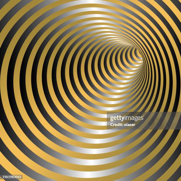 metallic tunnel turning. 3d vector - bright future stock illustrations