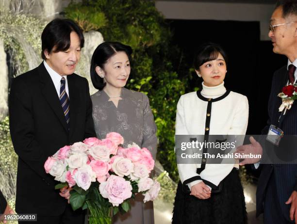 Crown Prince Fumihito, Crown Prince Akishino, Crown Princess Kiko of Akishino and Princess Kako of Akishino attend the Kanto & Tokai Flower...