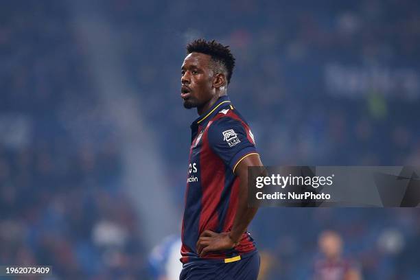 Mohamed Bouldini of Levante UD looks on during the LaLiga Hypermotion match between Levante UD and CD Tenerife at Estadi Ciutat de Valencia, January...