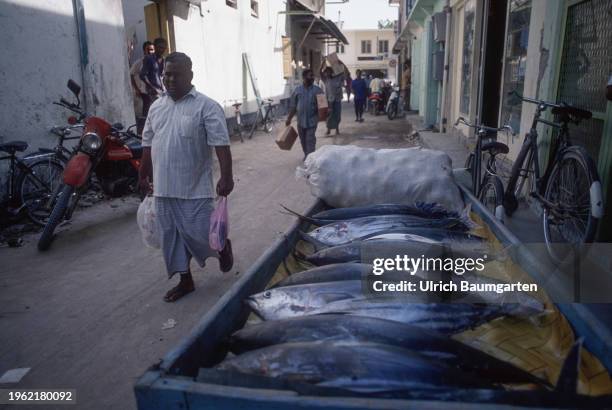 Fisch market in the Maldivian capital Male on January 28, 2024 in Male, Maldives. In addition to tourism, fishing is an important source of income.