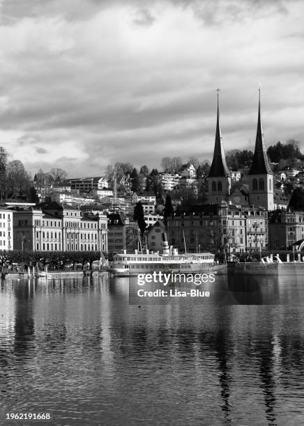 lucerne skyline. - skyline luzern stock pictures, royalty-free photos & images