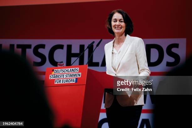 Katarina Barley photographed at the European delegate conference of the Social Democratic Party of Germany in Berlin.