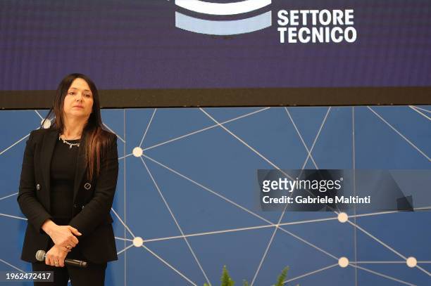 Federica Cappelletti president of Serie A Women during the "Panchina d'Oro" award season 2022/2023 at Centro Tecnico Federale di Coverciano on...