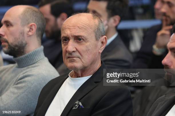 Delio Rossi during the "Panchina d'Oro" award season 2022/2023 at Centro Tecnico Federale di Coverciano on January 29, 2024 in Florence, Italy.