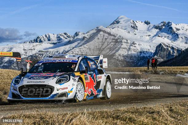 Adrien Formaux of France and Alexandre Coria of France compete driving in their M-Sport Ford WRT Ford Puma Rally1 Hybrid during Day Two of the FIA...