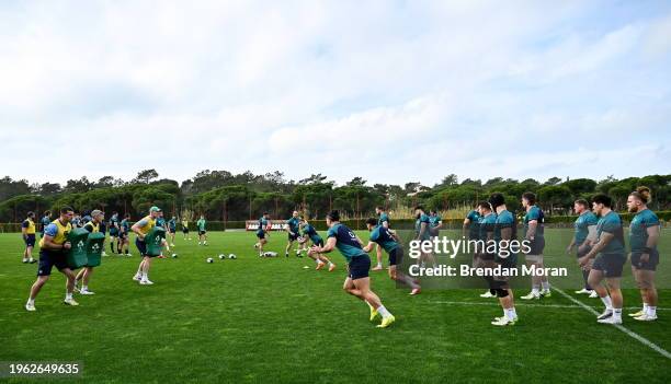 Faro , Portugal - 29 January 2024; A general view of Ireland Rugby squad training session at The Campus in Quinta da Lago, Portugal.