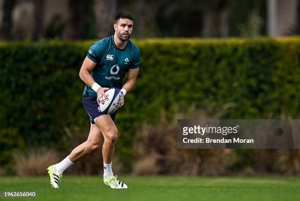 Faro , Portugal - 29 January 2024; Conor Murray during an Ireland Rugby squad training session at The Campus in Quinta da Lago, Portugal.
