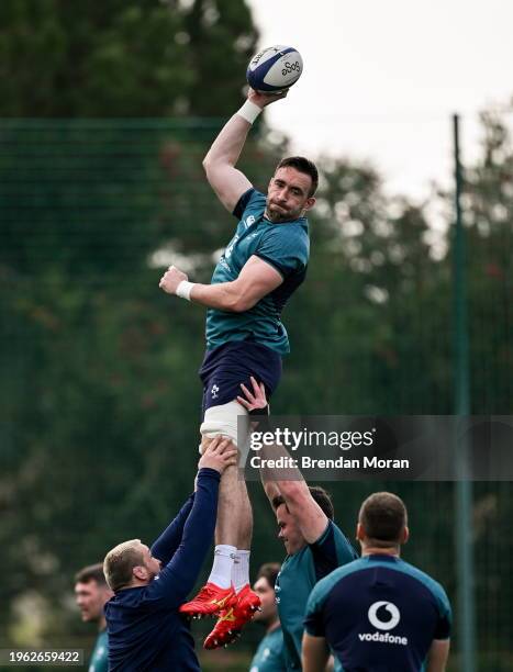 Faro , Portugal - 29 January 2024; Jack Conan during an Ireland Rugby squad training session at The Campus in Quinta da Lago, Portugal.