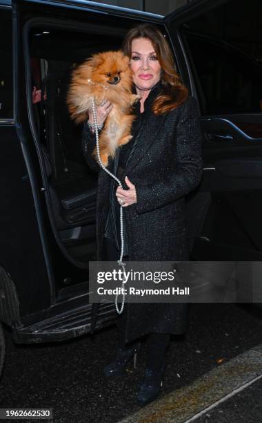 Personality Lisa Vanderpump is seen outside the "NBC" on January 25, 2024 in New York City.