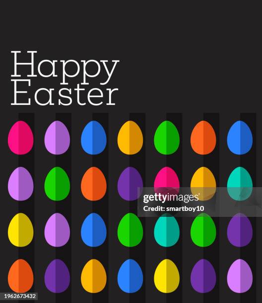 easter egg greeting - easter egg pattern stock illustrations
