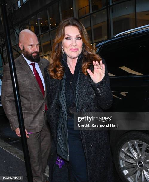 Personality Lisa Vanderpump is seen outside the "NBC" on January 25, 2024 in New York City.
