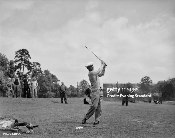 American golfer Ben Hogan competing in the 1956 Canada Cup golf tournament at Wentworth Club in Surrey, June 24th - 26th 1956.