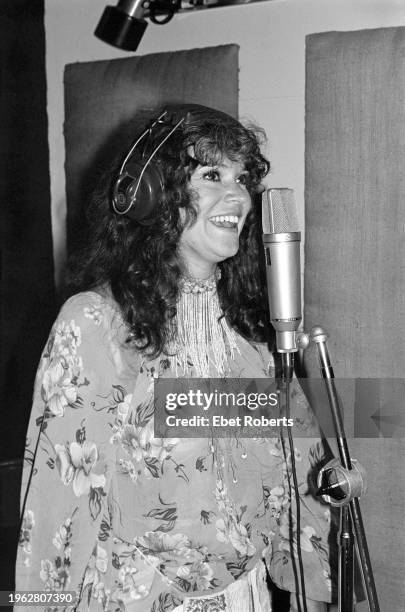 Melanie at the Hit Factory recording studio in New York City on September 27, 1977. She was recording her album 'Phonogenic Not Just Another Pretty...