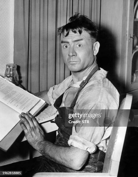 Picture of British actor John Mills taken at the Sheppertons Studios in Britain, 18 July 1953. Sir John Mills, one of the most significant of all...