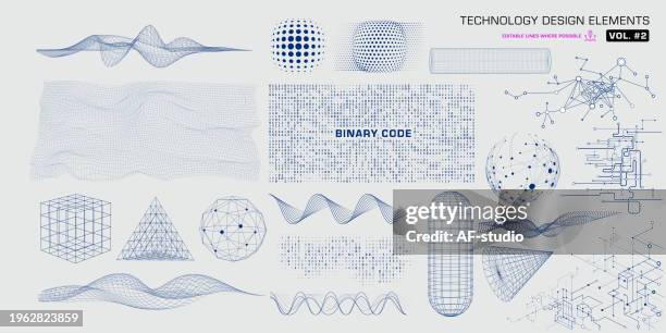 illustrazioni stock, clip art, cartoni animati e icone di tendenza di set di elementi 3d - internet