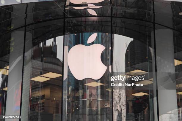 An Apple store is seen in Shanghai, China, on January 29, 2024.