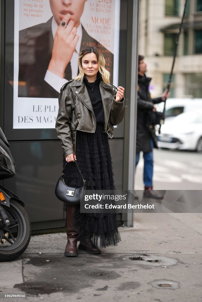 Street Style - Paris Fashion Week - Haute Couture Spring/Summer 2024 - Day Four