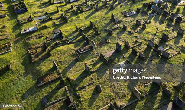 cemetery at sunrise - loss of habitat stock pictures, royalty-free photos & images