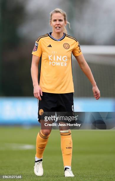 Lena Petermann of Leicester City looks on during the Barclays Women´s Super League match between Everton FC and Leicester City at Walton Hall Park on...