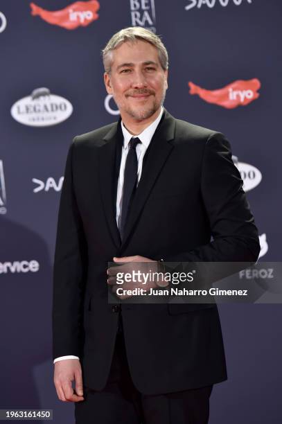 Alberto Ammann attends the red carpet of the Feroz Awards 2024 at Palacio Vistalegre Arena on January 26, 2024 in Madrid, Spain.