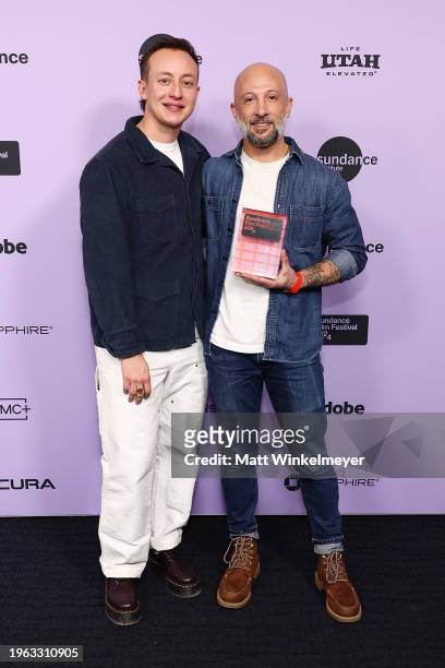 Guest and Director Jules Rosskam holds the Special Jury Award for their film Desire Lines during the 2024 Sundance Film Festival Awards at The Ray on...