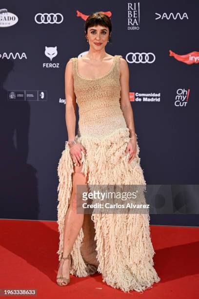 Macarena Gacía attends the red carpetof the Feroz Awards 2024 at Palacio Vistalegre Arena on January 26, 2024 in Madrid, Spain.