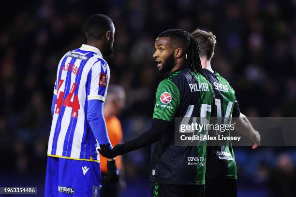 Kasey Palmer of Coventry City reacts during the Emirates FA Cup Fourth Round match between Sheffield Wednesday and Coventry City at Hillsborough on...