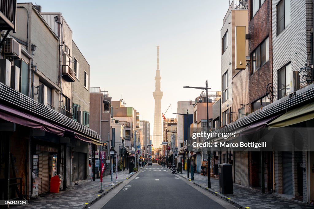Tokyo Sky Tree tower in Asakusa district, Tokyo, Japan