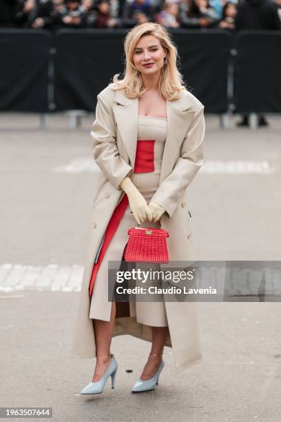 Veronica Ferraro attends the Fendi Haute Couture Spring/Summer 2024 show as part of Paris Fashion Week on January 25, 2024 in Paris, France.