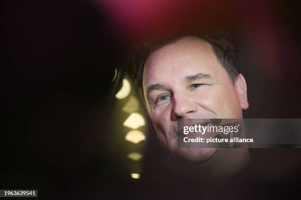 January 2024, Berlin: Fashion designer Guido Maria Kretschmer at the presentation of a new wax figure at Madame Tussauds. Photo: Jens Kalaene/dpa