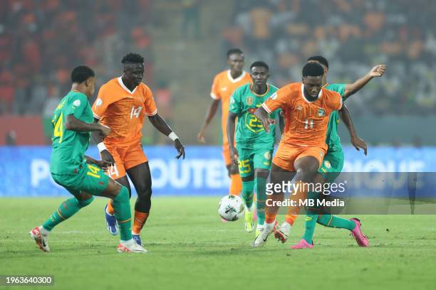 Yamoussoukro, IVORY COAST Jean-Philippe Krasso of Côte D'Ivoire during the TotalEnergies CAF Africa Cup of Nations round of 16 match between Senegal...