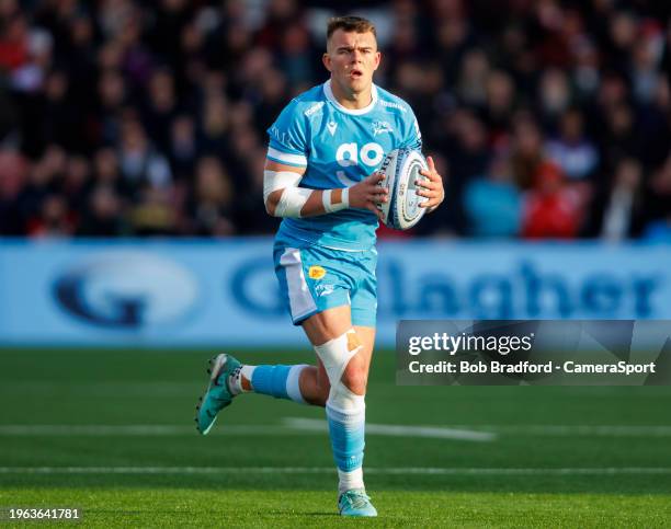 Sale Sharks' Joe Carpenter during the Gallagher Premiership Rugby match between Gloucester Rugby and Sale Sharks at Kingsholm Stadium on January 28,...