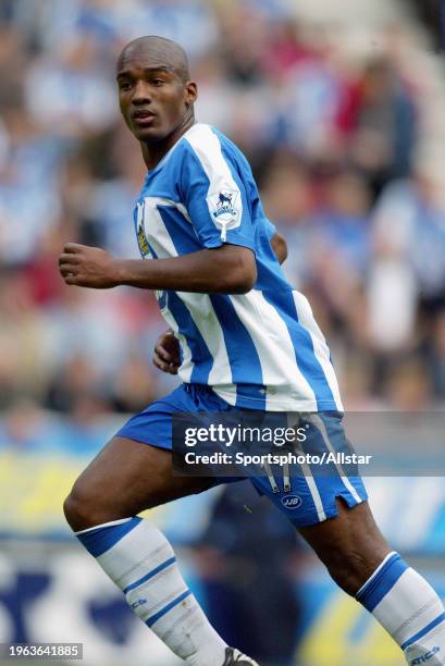 October 15: Damien Francis of Wigan Athletic half body during the Premier League match between Wigan Athletic and Newcastle United at Jjb Stadium on...