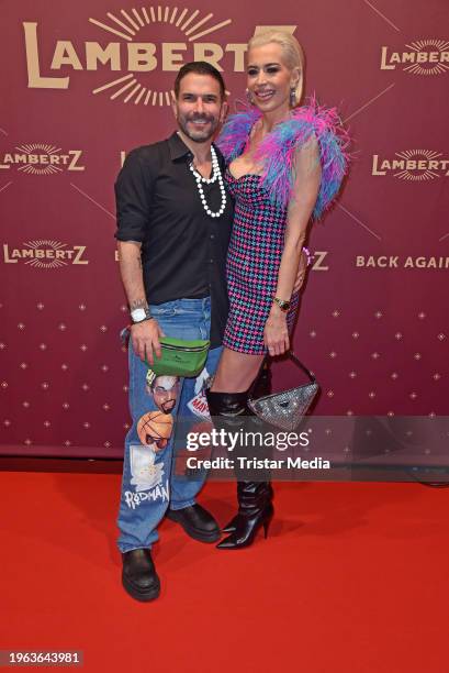 Marc Terenzi and Verena Kerth attend the Lambertz Monday Night 2024 at Wartesaal am Dom on January 29, 2024 in Cologne, Germany.