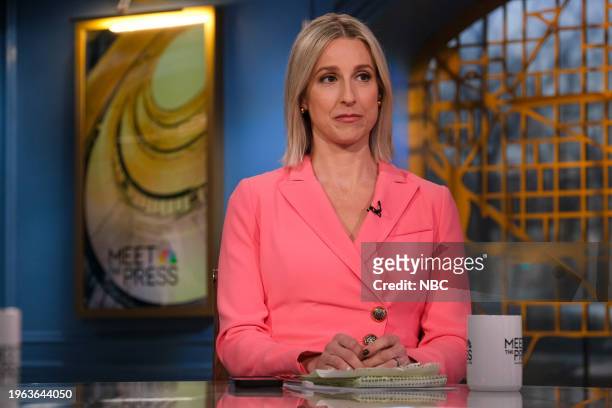 Pictured: Carol Lee, NBC News Washington Managing Editor, appears on "Meet the Press" in Washington D.C., Sunday January 28, 2024. --