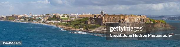 castillo san felipe del morro (san juan, puerto rico) - fort san felipe stock pictures, royalty-free photos & images