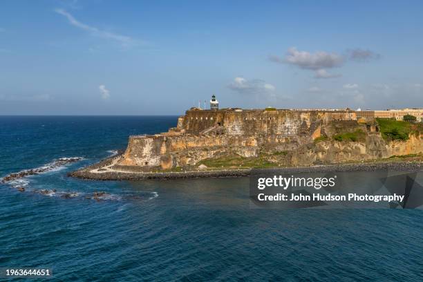 castillo san felipe del morro (san juan, puerto rico) - fort san felipe stock pictures, royalty-free photos & images