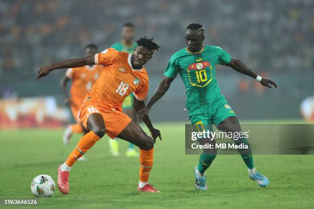 Yamoussoukro, IVORY COAST Ibrahim Sangaré of Côte D'Ivoire during the TotalEnergies CAF Africa Cup of Nations round of 16 match between Senegal and...